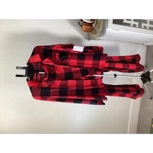 Womens Red and Black Buffalo Plaid Pajama Set
